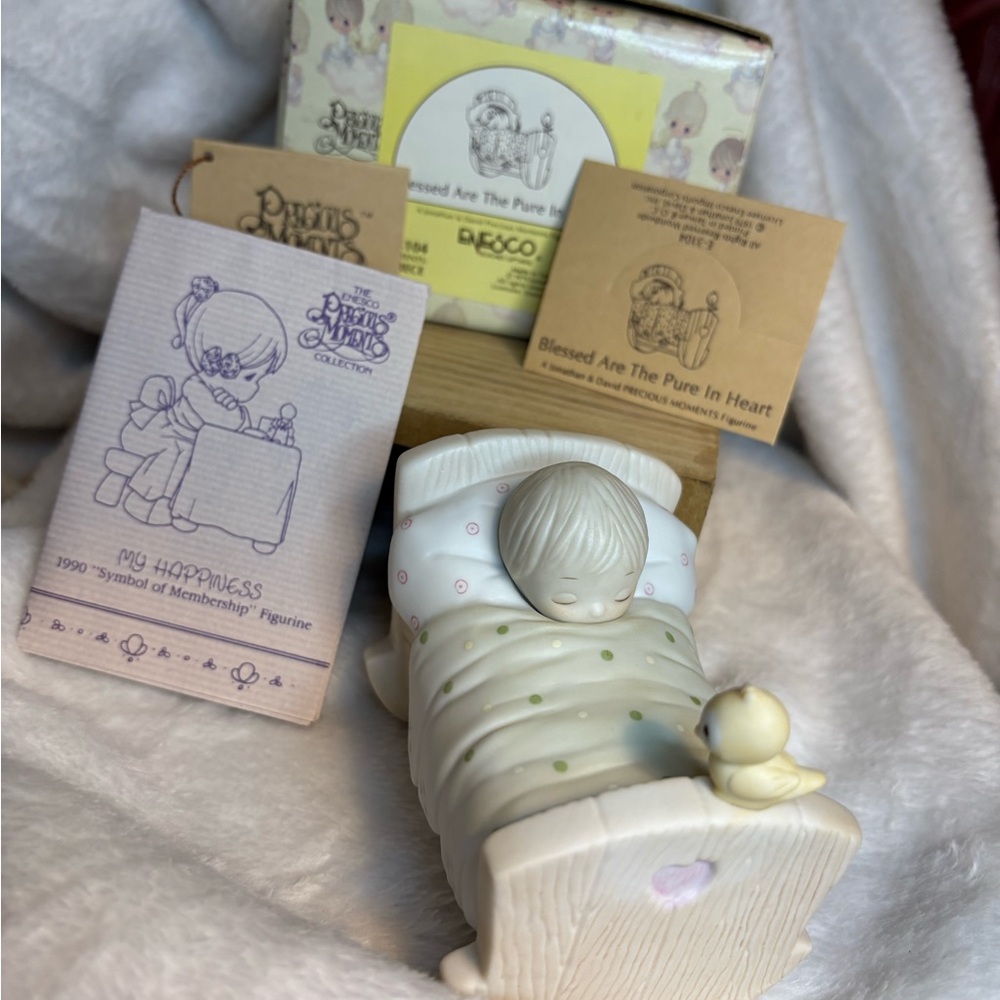 Precious Moments Figurine with White and Cream Accents